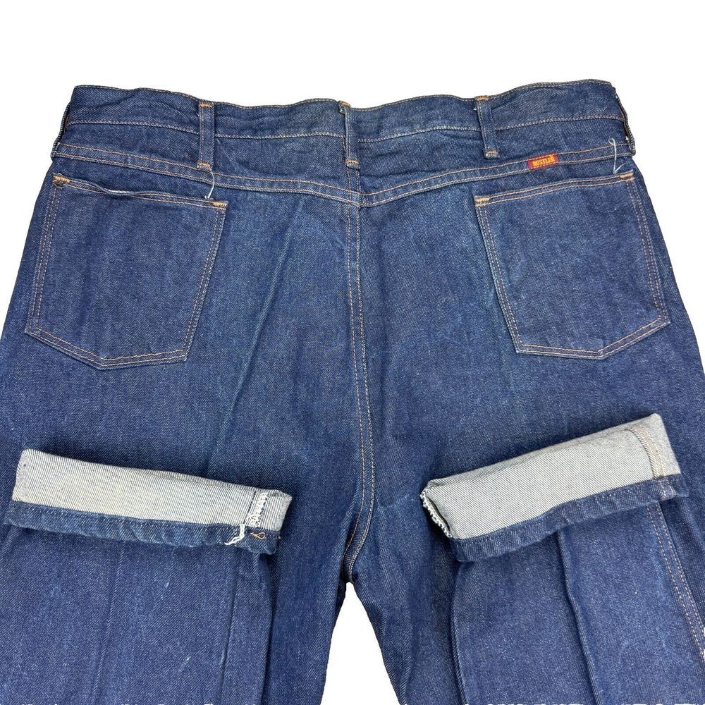 Vintage Rustler By Wrangler‎ Raw Denim Men's Size  42x32 USA Cowboy Work Pants